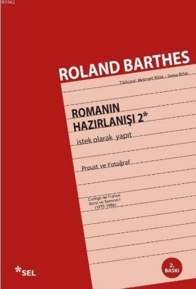 Romanın Hazırlanışı 2; İstek Olarak Yapıt